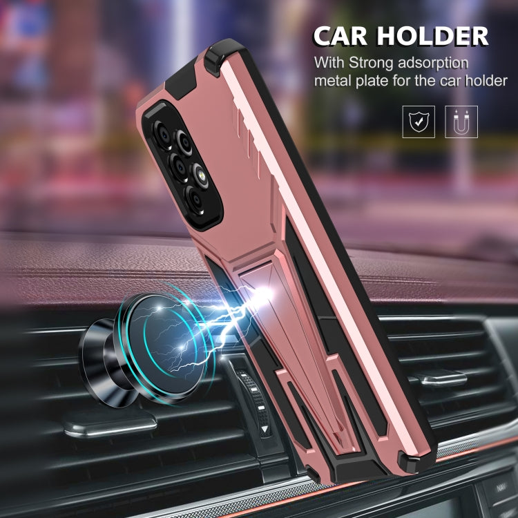For Samsung Galaxy A33 5G Super V Armor PC + TPU Phone Case with Holder