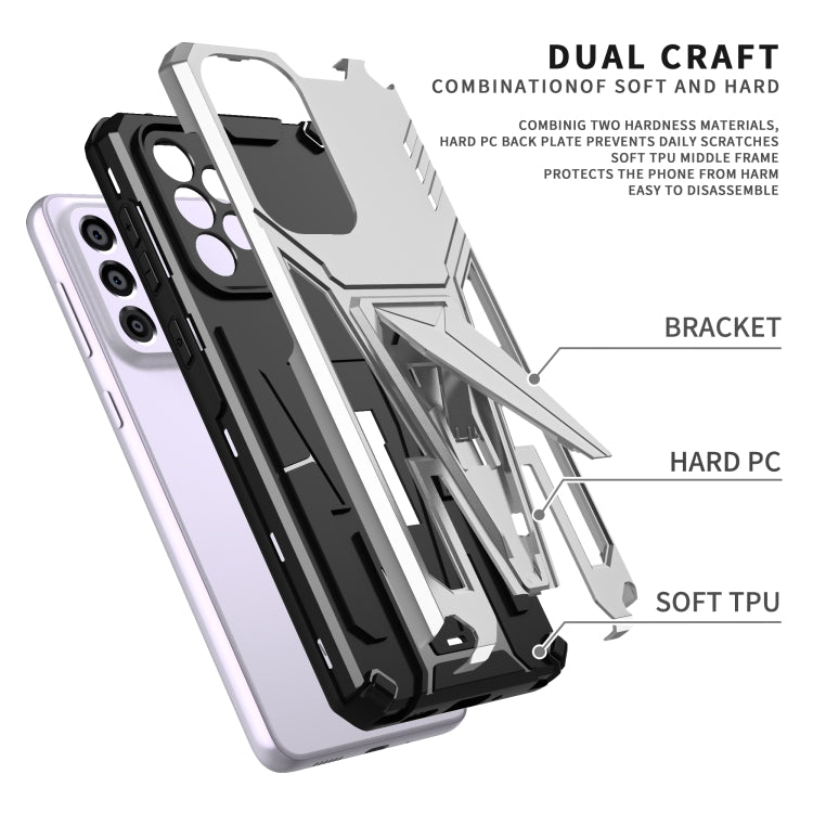 For Samsung Galaxy A33 5G Super V Armor PC + TPU Phone Case with Holder