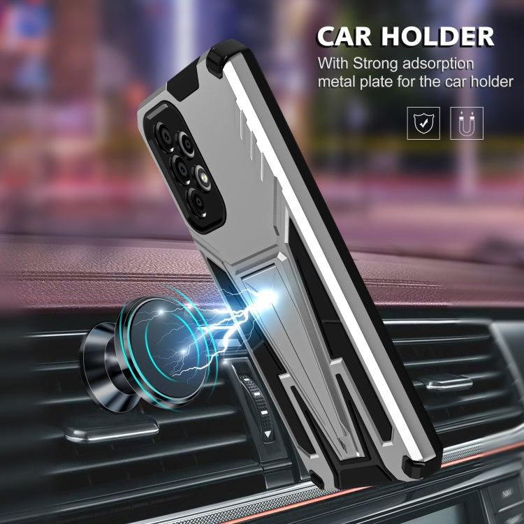 For Samsung Galaxy A33 5G Super V Armor PC + TPU Phone Case with Holder