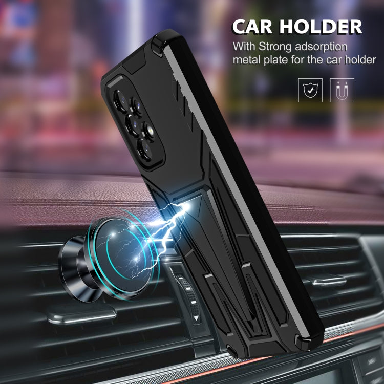 For Samsung Galaxy A53 5G Super V Armor PC + TPU Phone Case with Holder