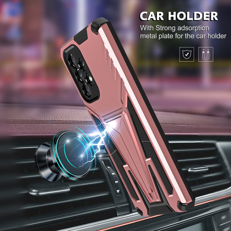 For Samsung Galaxy A53 5G Super V Armor PC + TPU Phone Case with Holder