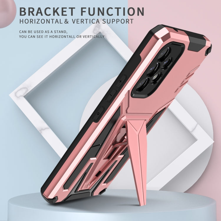 For Samsung Galaxy A53 5G Super V Armor PC + TPU Phone Case with Holder