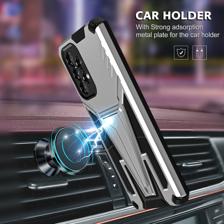 For Samsung Galaxy A53 5G Super V Armor PC + TPU Phone Case with Holder