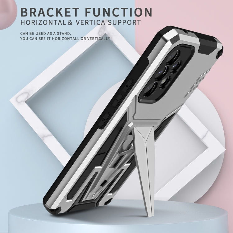 For Samsung Galaxy A53 5G Super V Armor PC + TPU Phone Case with Holder