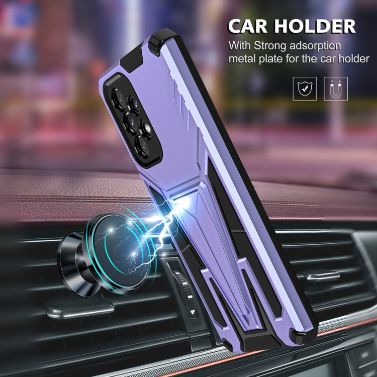 For Samsung Galaxy A53 5G Super V Armor PC + TPU Phone Case with Holder