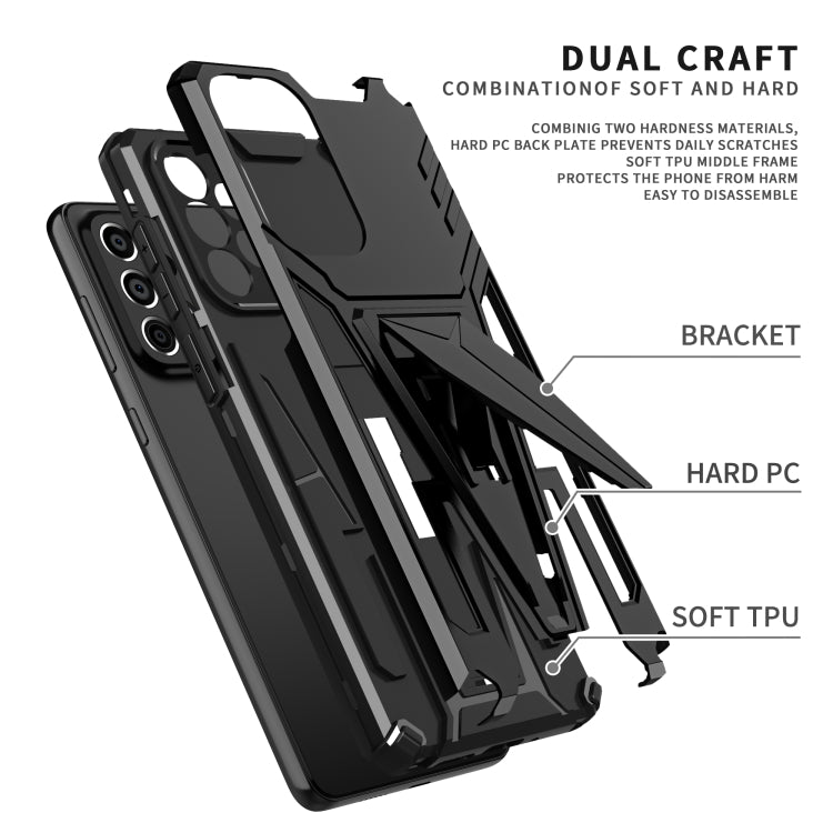 For Samsung Galaxy A73 Super V Armor PC + TPU Phone Case with Holder