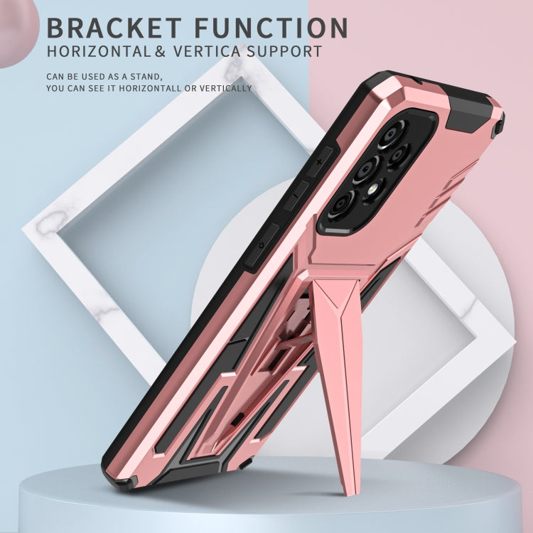 For Samsung Galaxy A73 Super V Armor PC + TPU Phone Case with Holder