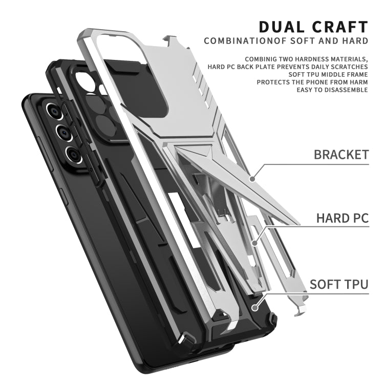 For Samsung Galaxy A73 Super V Armor PC + TPU Phone Case with Holder