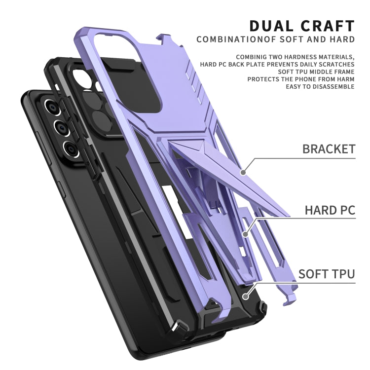 For Samsung Galaxy A73 Super V Armor PC + TPU Phone Case with Holder