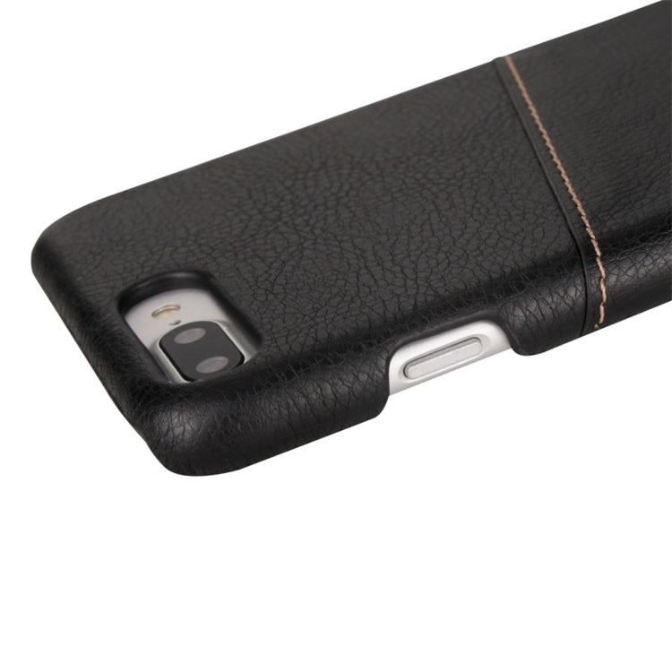 For iPhone 7 Plus / 8 Plus Retro Litchi Texture Stitching Color Protective Case with Card Slots