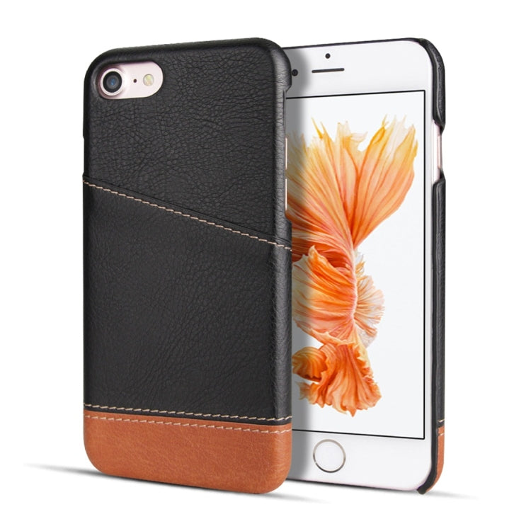 For iPhone 7 / 8 Retro Litchi Texture Stitching Color Protective Case with Card Slots