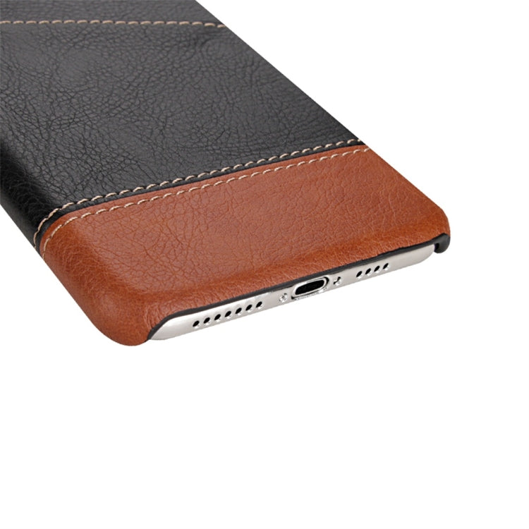 For iPhone X / XS Retro Litchi Texture Stitching Color Protective Case with Card Slots