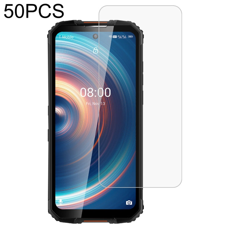 50 PCS 0.26mm 9H 2.5D Tempered Glass Film For Oukitel WP10