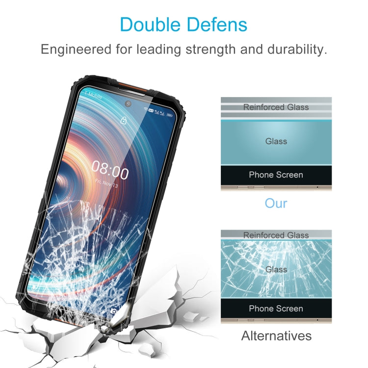 50 PCS 0.26mm 9H 2.5D Tempered Glass Film For Oukitel WP10