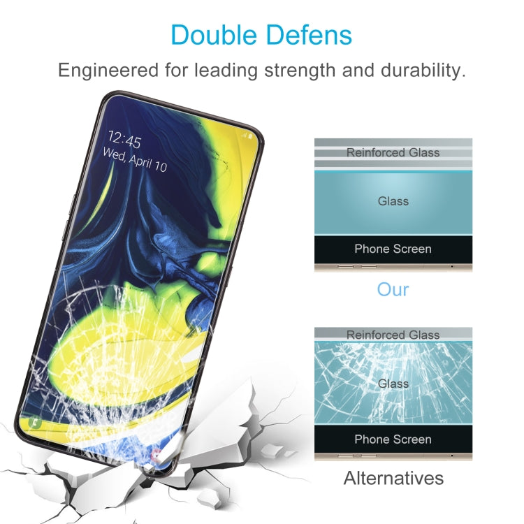 50 PCS 0.26mm 9H 2.5D Tempered Glass Film For Samsung Galaxy M80s