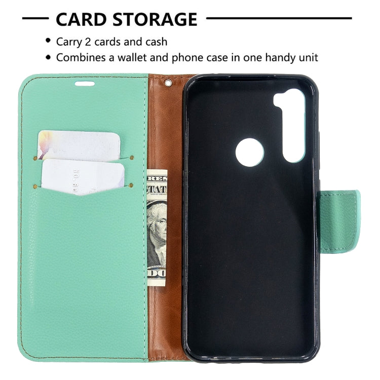 For Xiaomi Redmi Note 8T Litchi Texture Pure Color Horizontal Flip PU Leather Case with Holder & Card Slots & Wallet & Lanyard