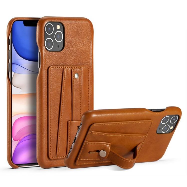 For iPhone 11 Pro Shockproof PC + PU Protective Case with Holder & Card Slots