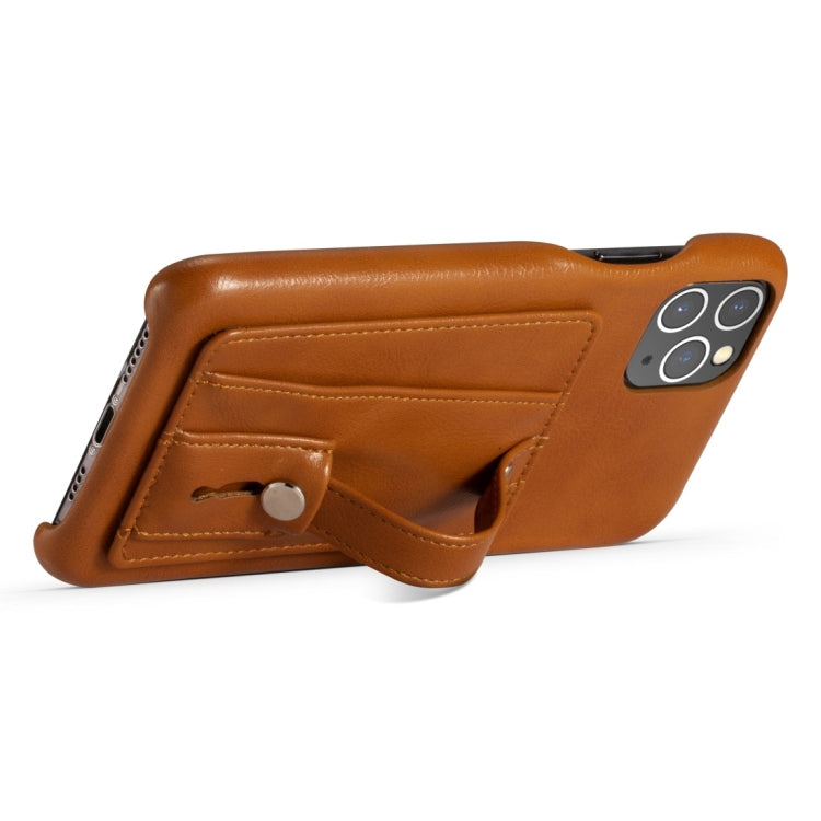 For iPhone 11 Pro Shockproof PC + PU Protective Case with Holder & Card Slots