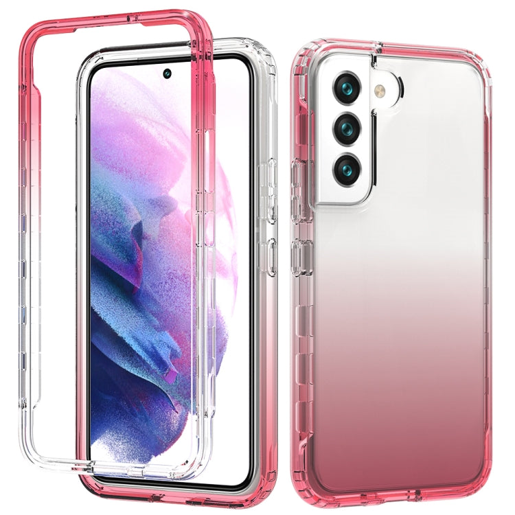 For Samsung Galaxy S22 5G Transparency Two-color Gradient PC+TPU Phone Case