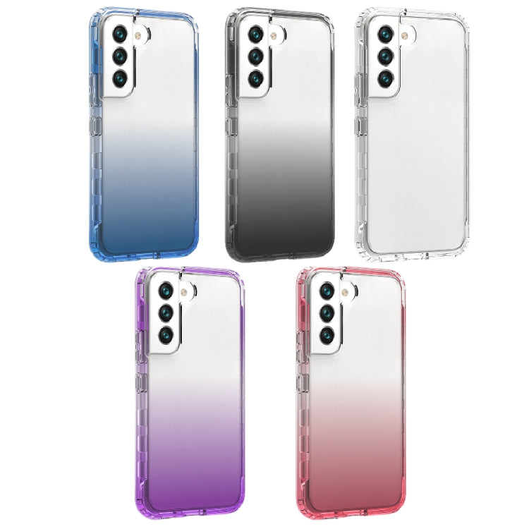 For Samsung Galaxy S22 5G Transparency Two-color Gradient PC+TPU Phone Case