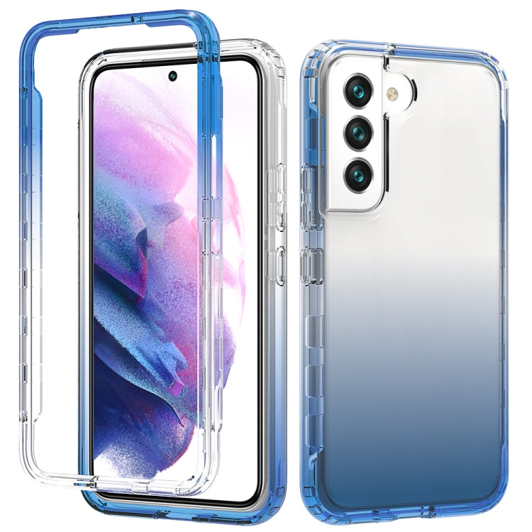 For Samsung Galaxy S22 5G Transparency Two-color Gradient PC+TPU Phone Case