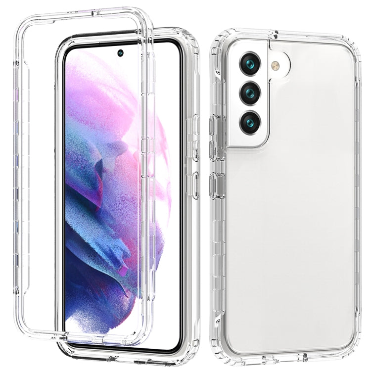 For Samsung Galaxy S22 5G Transparency Two-color Gradient PC+TPU Phone Case