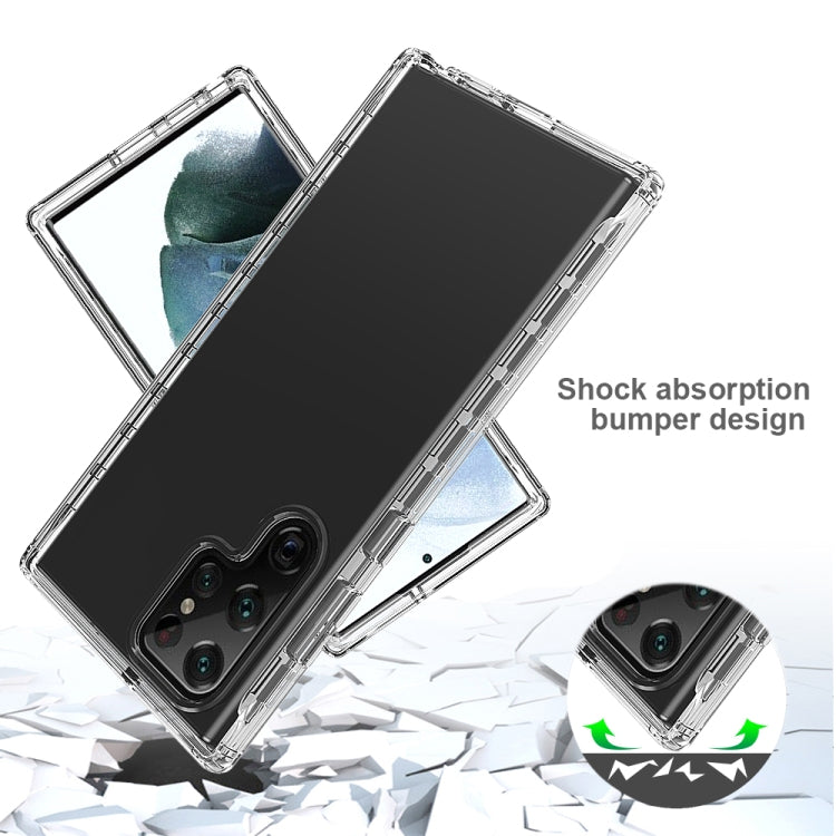 For Samsung Galaxy S22 Ultra 5G Transparency Two-color Gradient PC+TPU Phone Case