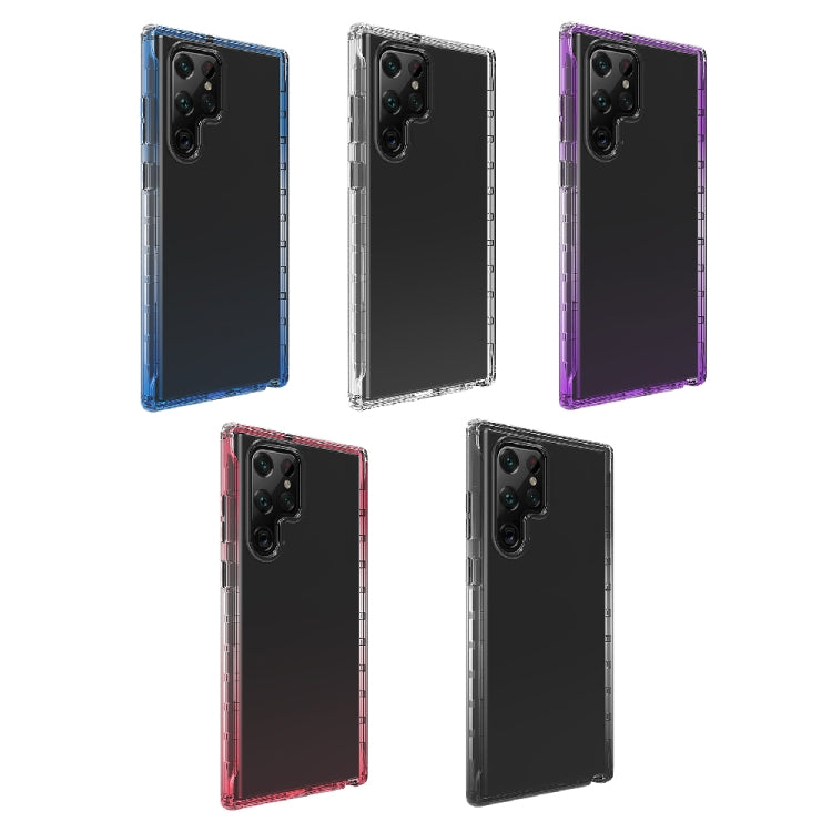 For Samsung Galaxy S22 Ultra 5G Transparency Two-color Gradient PC+TPU Phone Case