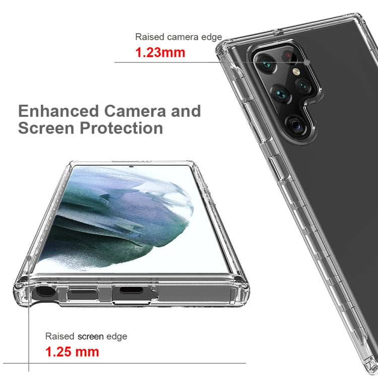 For Samsung Galaxy S22 Ultra 5G Transparency Two-color Gradient PC+TPU Phone Case