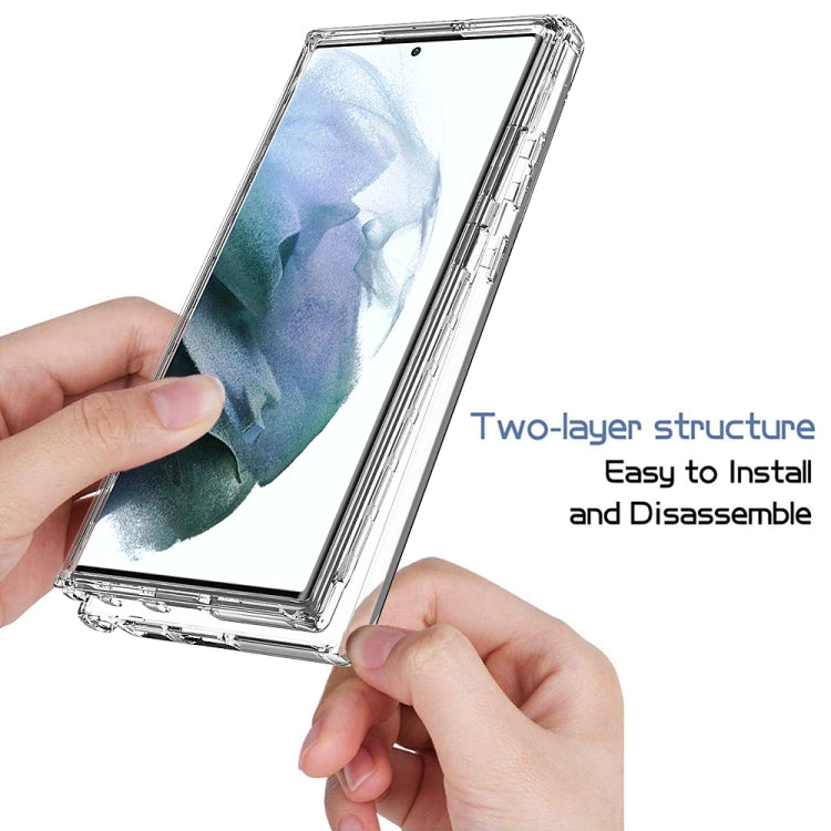 For Samsung Galaxy S22 Ultra 5G Transparency Two-color Gradient PC+TPU Phone Case