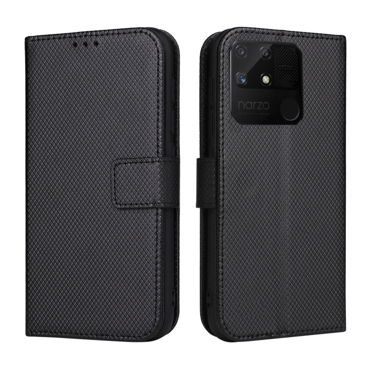 For OPPO Realme Narzo 50A Diamond Texture Leather Phone Case