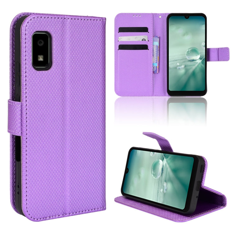 For Sharp Aquos Wish Diamond Texture Leather Phone Case