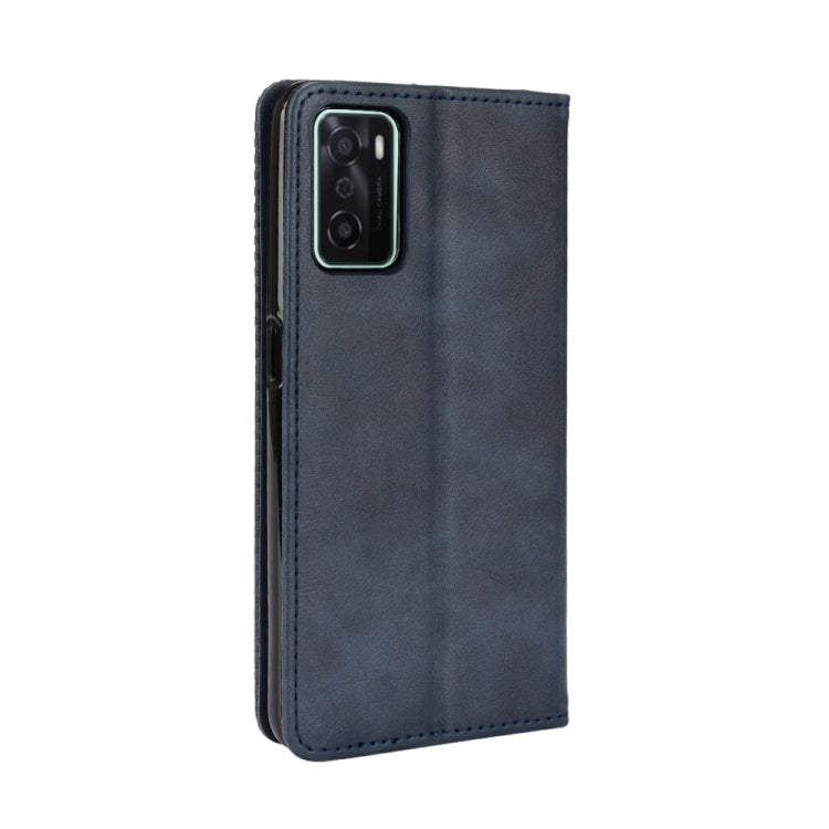 For OPPO A55s 5G JP Version Magnetic Buckle Retro Texture Leather Phone Case