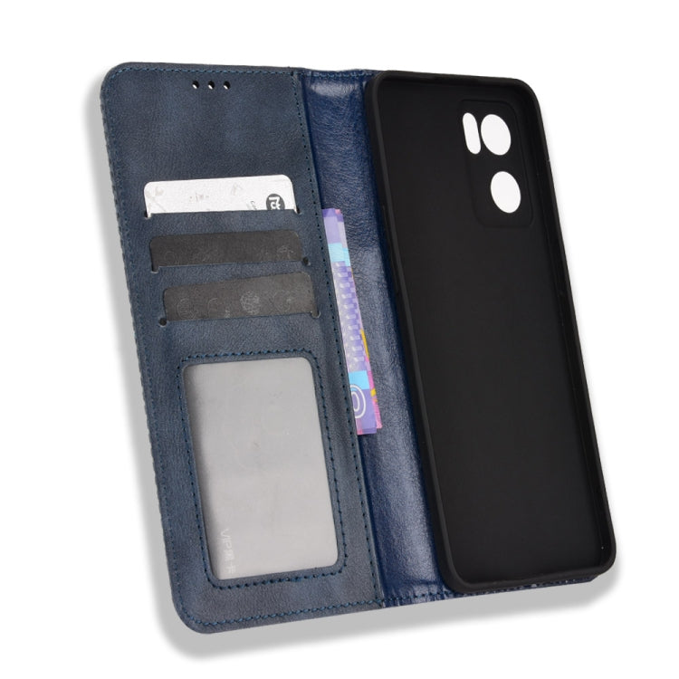 For OPPO Reno7 5G Magnetic Buckle Retro Texture Leather Phone Case