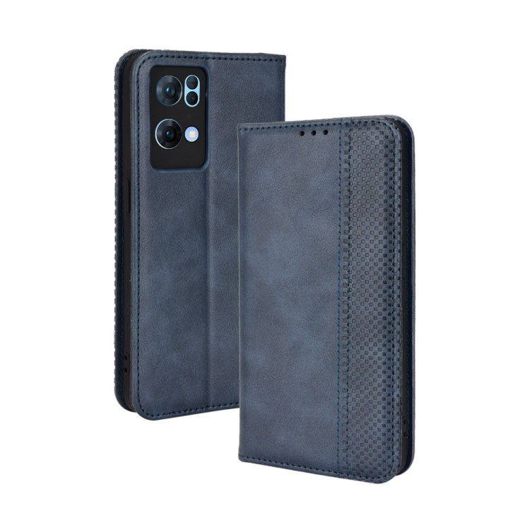 For OPPO Reno7 Pro 5G Magnetic Buckle Retro Texture Leather Phone Case
