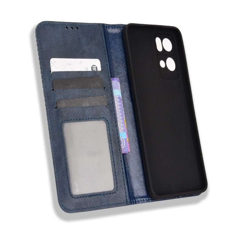 For OPPO Reno7 Pro 5G Magnetic Buckle Retro Texture Leather Phone Case