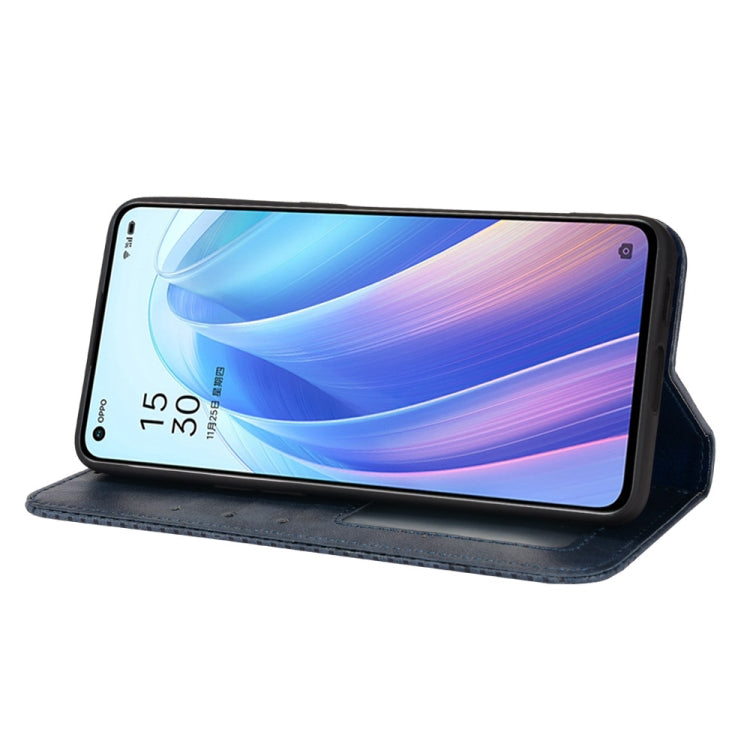 For OPPO Reno7 Pro 5G Magnetic Buckle Retro Texture Leather Phone Case