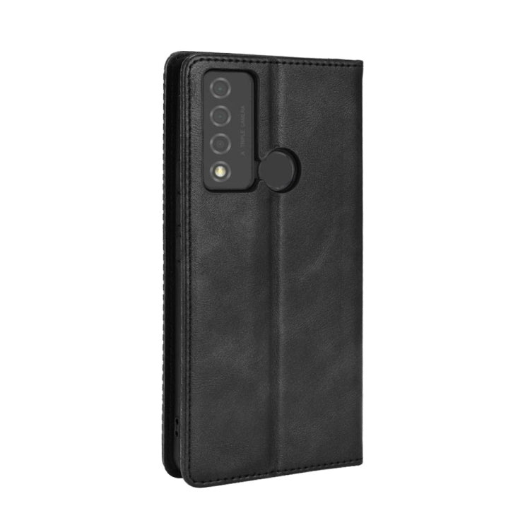 For TCL 20 XE Magnetic Buckle Retro Texture Leather Phone Case