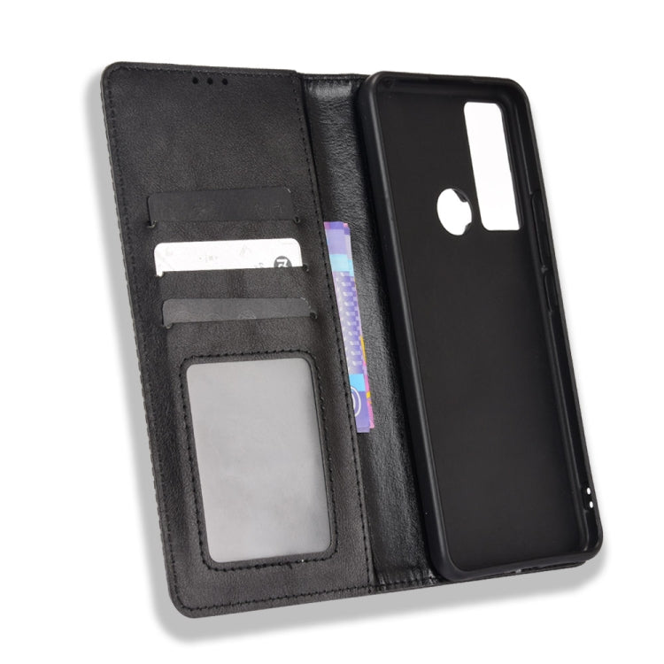 For TCL 20 XE Magnetic Buckle Retro Texture Leather Phone Case