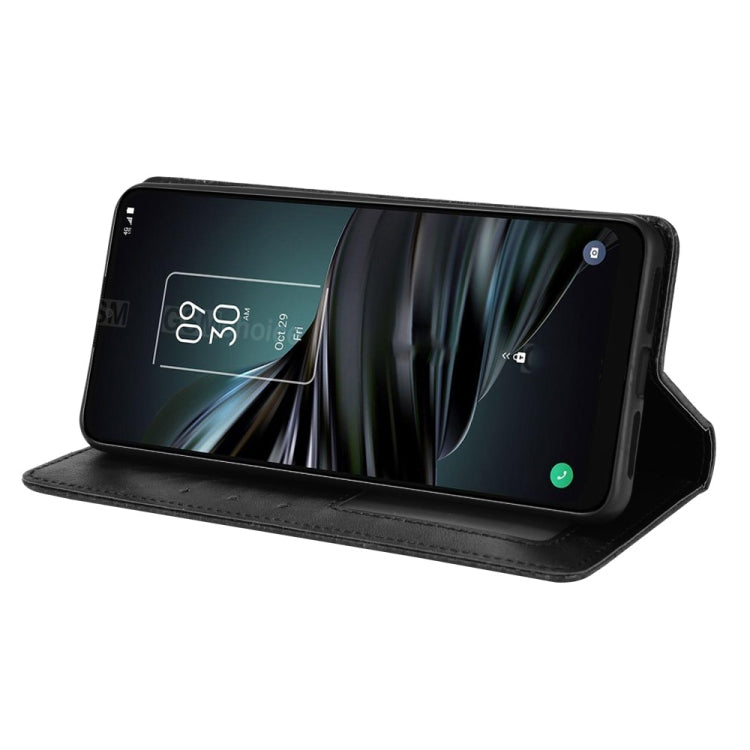 For TCL 20 XE Magnetic Buckle Retro Texture Leather Phone Case