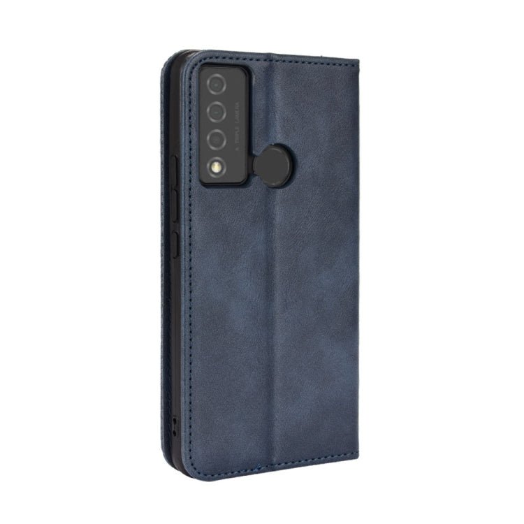 For TCL 20 XE Magnetic Buckle Retro Texture Leather Phone Case