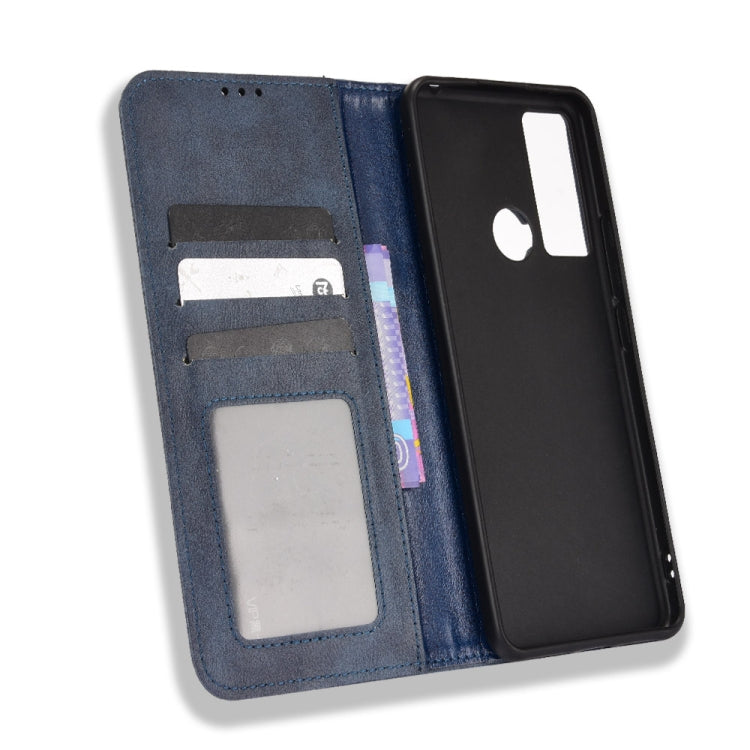 For TCL 20 XE Magnetic Buckle Retro Texture Leather Phone Case