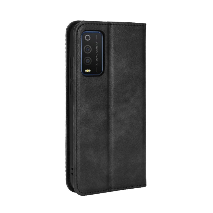 For TCL 205 Magnetic Buckle Retro Texture Leather Phone Case