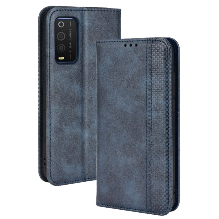 For TCL 205 Magnetic Buckle Retro Texture Leather Phone Case