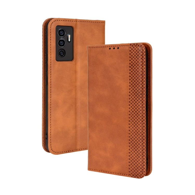 For vivo S10e / V23e 4G / 5G Magnetic Buckle Retro Texture Leather Phone Case