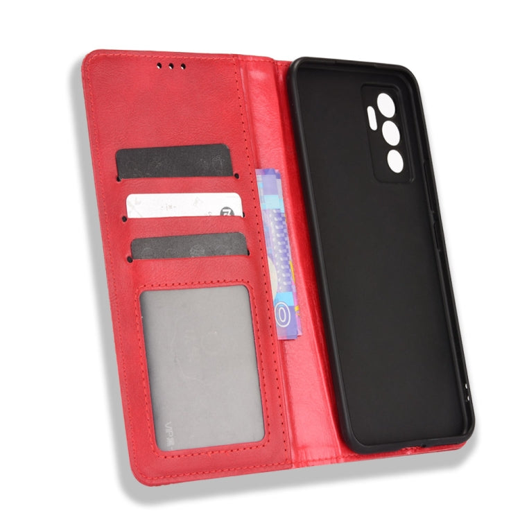 For vivo S10e / V23e 4G / 5G Magnetic Buckle Retro Texture Leather Phone Case