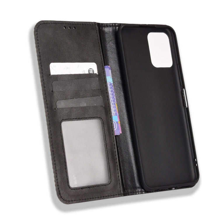 For vivo Y15s 2021 / Y15a Magnetic Buckle Retro Texture Leather Phone Case