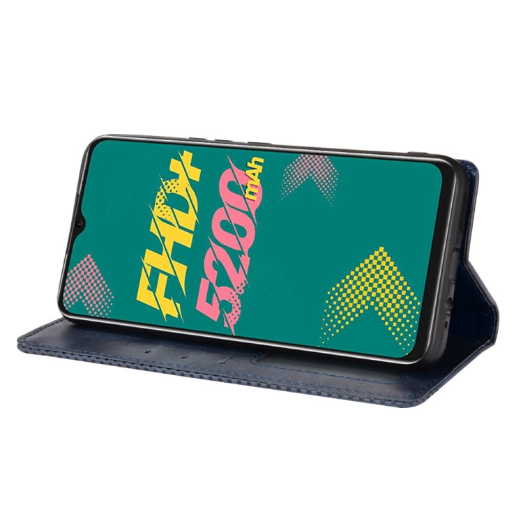 For Infinix Hot 11 Magnetic Buckle Retro Texture Leather Phone Case