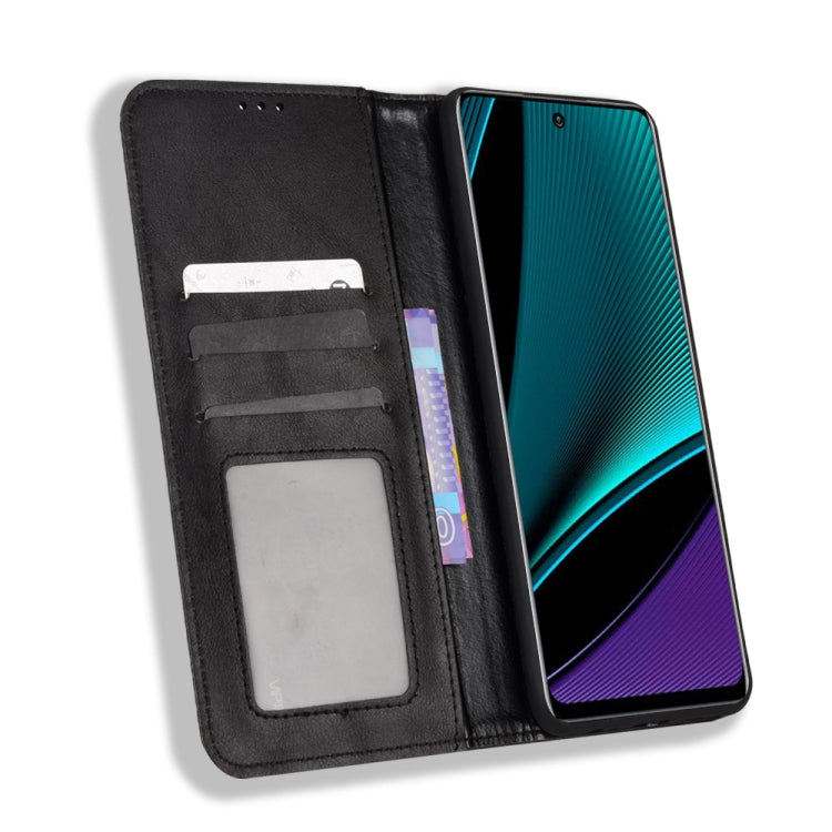 For Infinix Note 11 Pro Magnetic Buckle Retro Texture Leather Phone Case