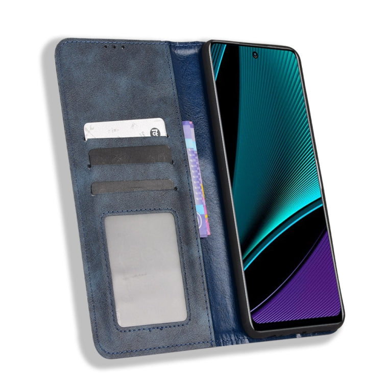 For Infinix Note 11 Pro Magnetic Buckle Retro Texture Leather Phone Case